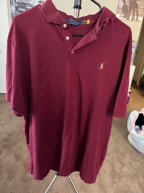 Polo by Ralph Lauren Men's Maroon Short-Sleeve Polo